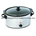 5.5L (6.25QT) Slow Cooker, Oval Shape Ceramic Pot, Stainless Steel